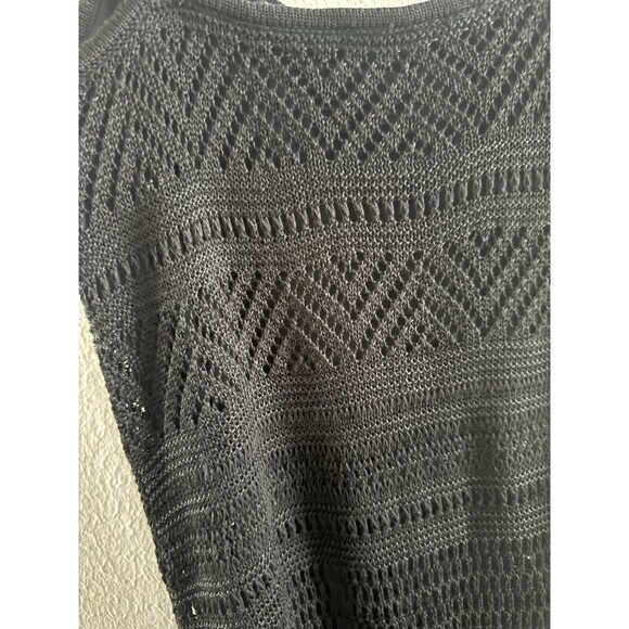 Ralph Lauren Women's Pointelle Knit Linen Blend Dress Black Size Medium NWT $225 - Picture 14 of 16